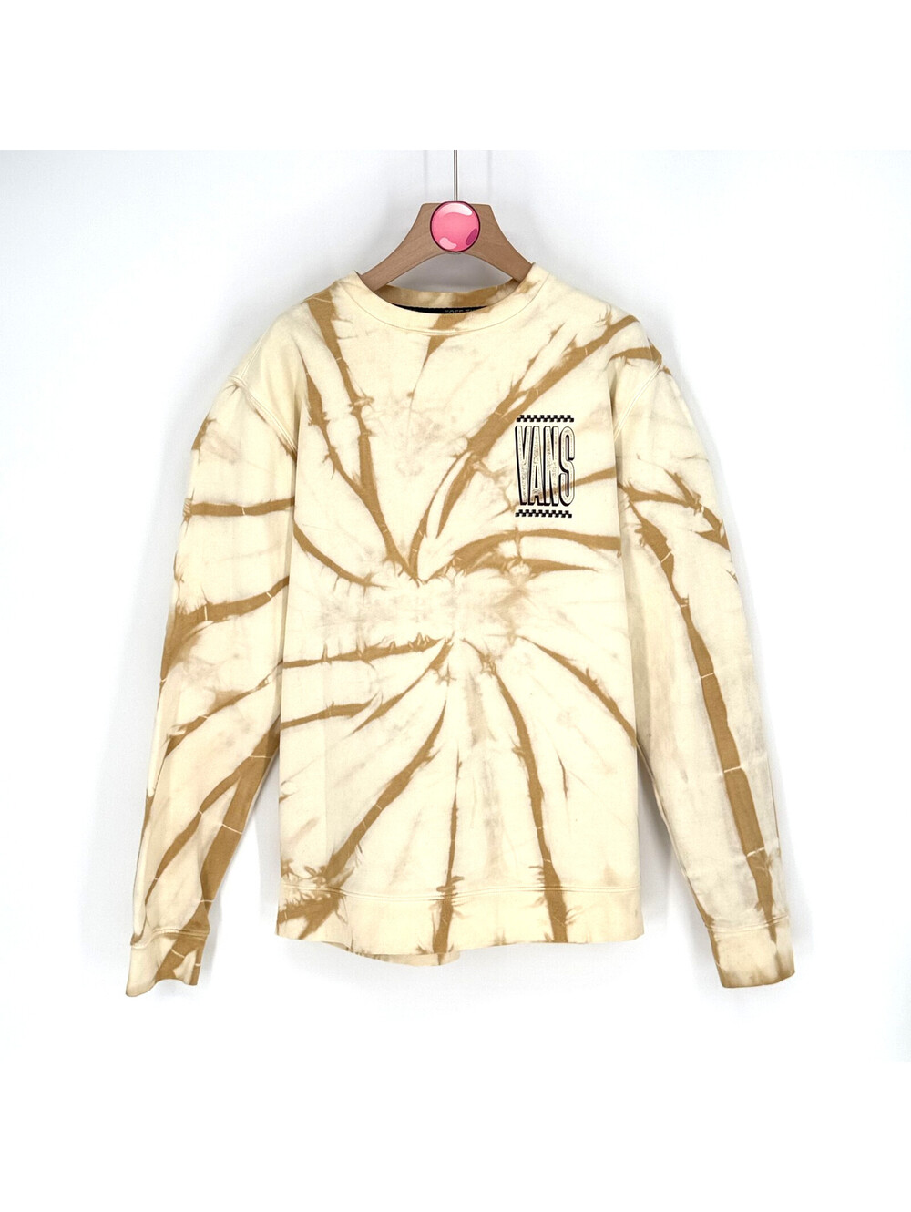Vans Tall Type Tie Dye Crewneck Sweatshirt Skatewear Men's S